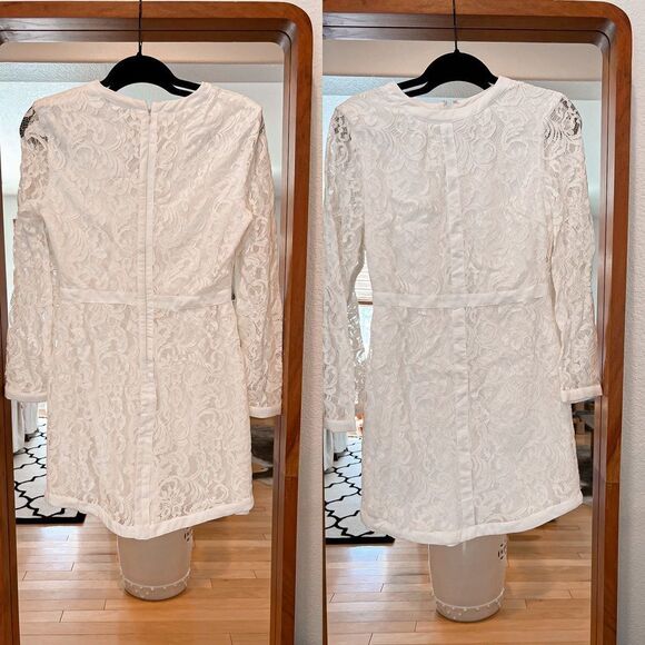 Ivory Long Sleeve Dress - Picture 1 of 5